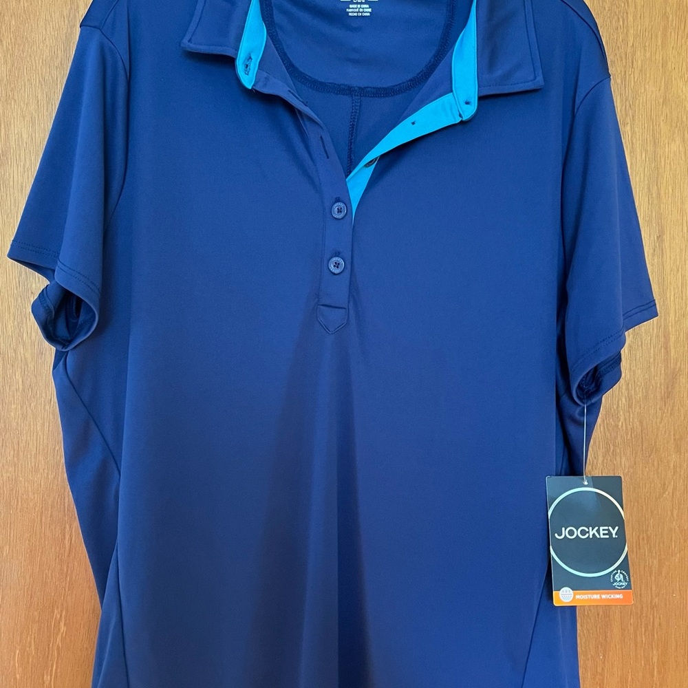 Women’s size Large Jockey Moisture-Wicking Polo shirt